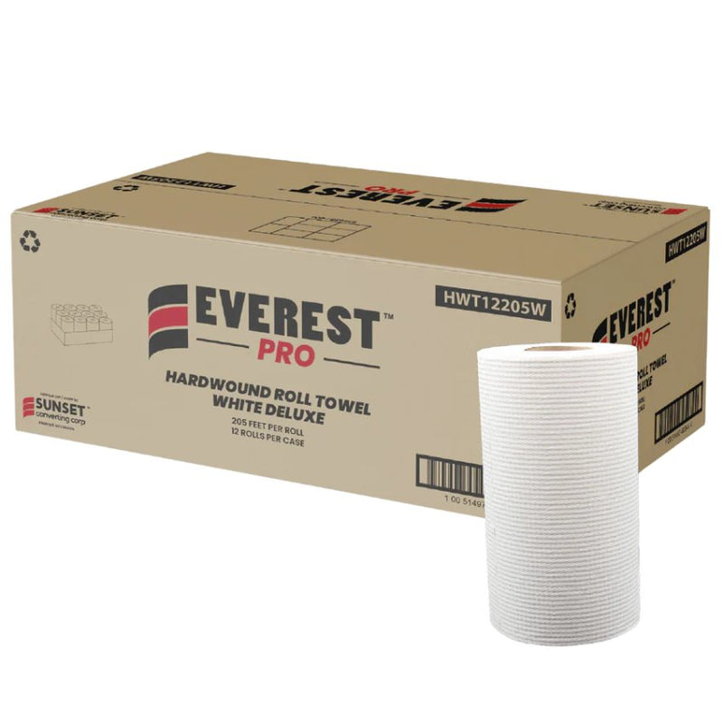 Everest Pro HWT12205W - White Hand Paper Towel 205'- 12 Rolls