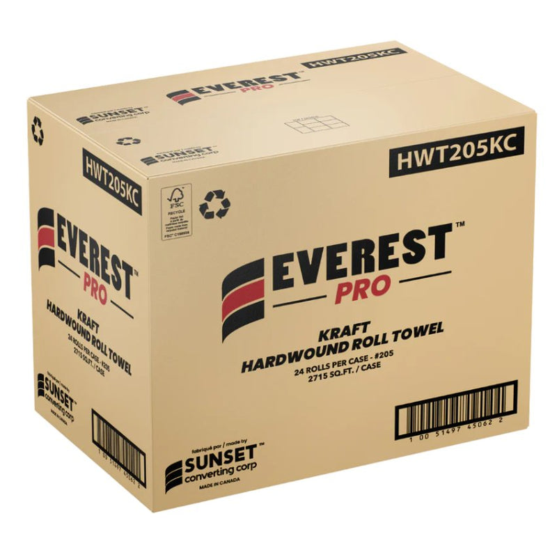 Everest Pro HWT205KC - Kraft Hand Paper Towel 205' - 24 Rolls
