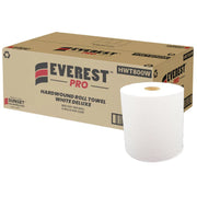 Everest Pro HWT800W - White Hand Paper Towel Rolls 800' - 6 Rolls