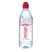 Evian - Natural Spring Water Plastic Sport Cap - 12 x 750 ml