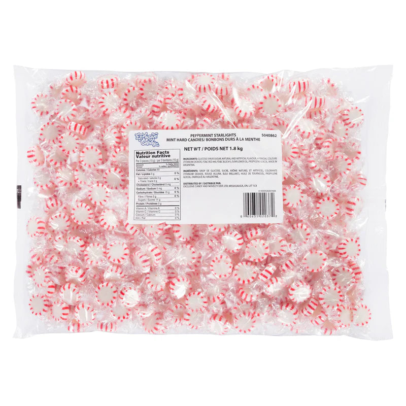 Exclusive - Peppermint Starlights Red Pinwheels Mint Candy - 8 x 1.8 Kg