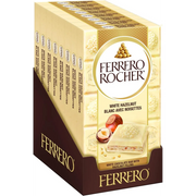 Ferrero Rocher - White Chocolate Bar With Hazelnut Filling - 8 x 90g
