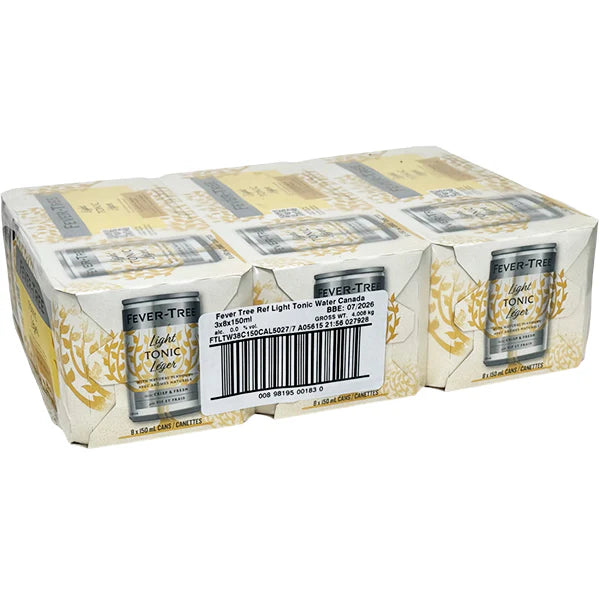 Fever-Tree Light Tonic Water Cans - 24 x 150 ml