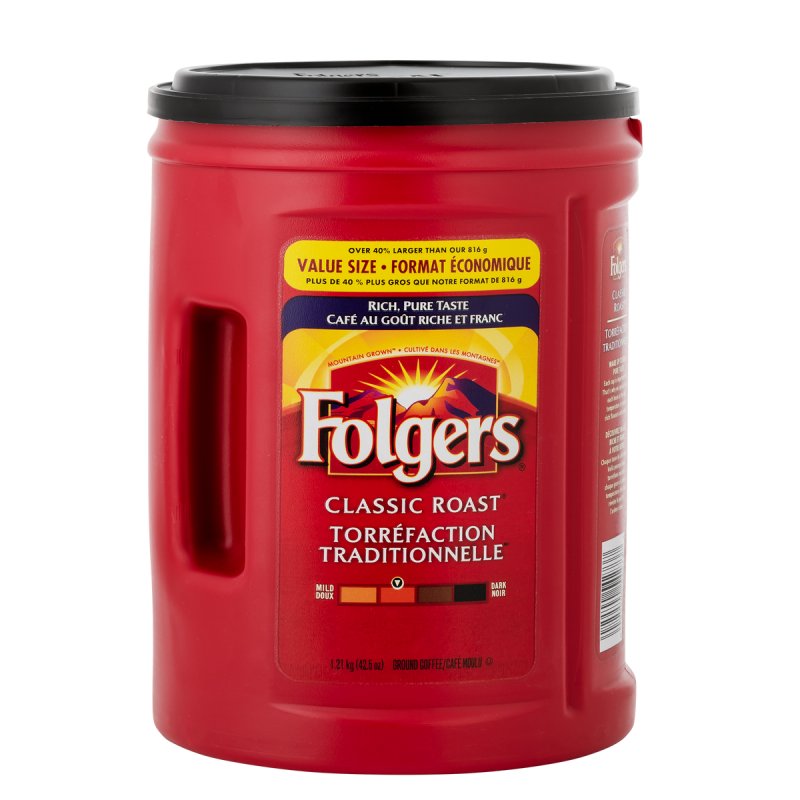 Folgers - Classic Roast Ground Coffee - 1.21 Kg