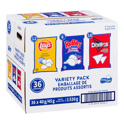 Frito Lay - Variety Pack Assorted - 36 x 40g/45g