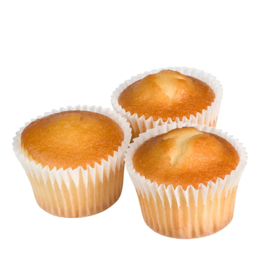 Fully Baked Un-iced White Cupcakes 