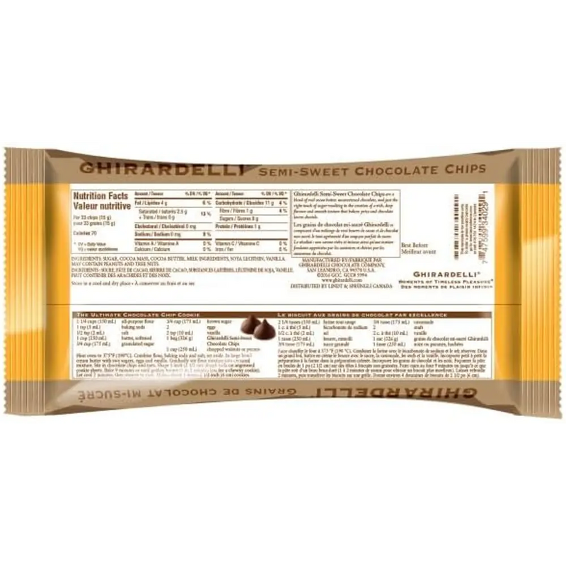 Ghirardelli - Semi Sweet Chocolate Baking Chips - 326g