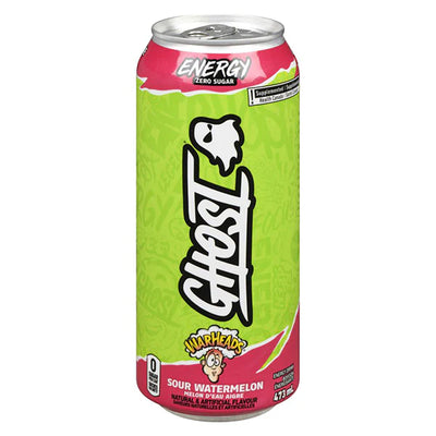 Ghost - Energy Warheads Sour Watermelon Zero Sugar - 12 x 473 ml