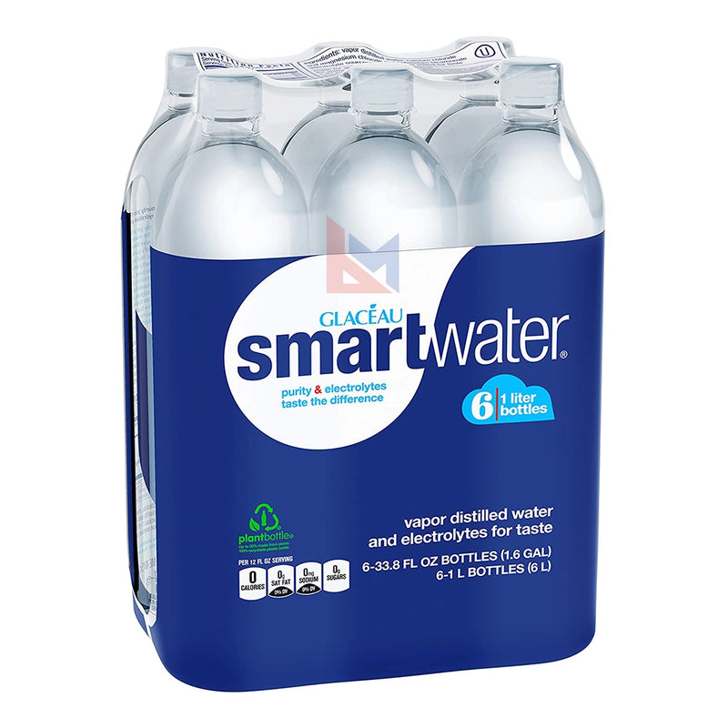 Glaceau - Smartwater Vapour Distilled Water PET - 12 x 1 L