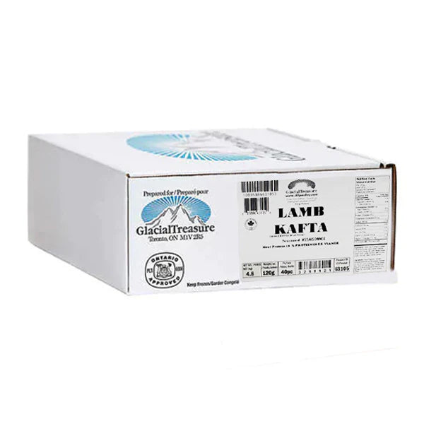 Glacial Treasure - #63105 Kafta Souvlaki Lamb Halal - 40 x 120 g