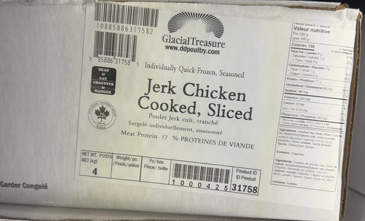 Glacial Treasure #31758 Jerk Chicken Cooked Sliced Halal - 4 kg