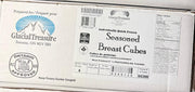 Glacial Treasure #66388 Frozen Seasoned Chicken Breast Cubes 4 kg