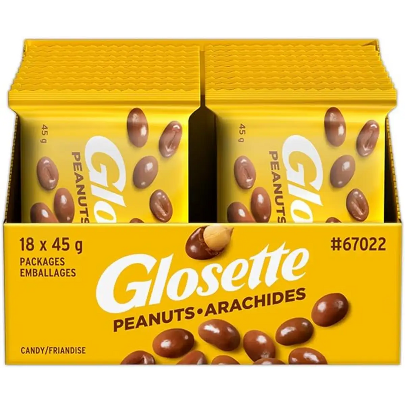 Glosette - Peanut, Chocolate Covered Candy - 18 x 45g