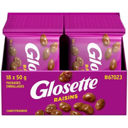 Glosette - Raisins, Chocolate Covered Candy - 18 x 50g