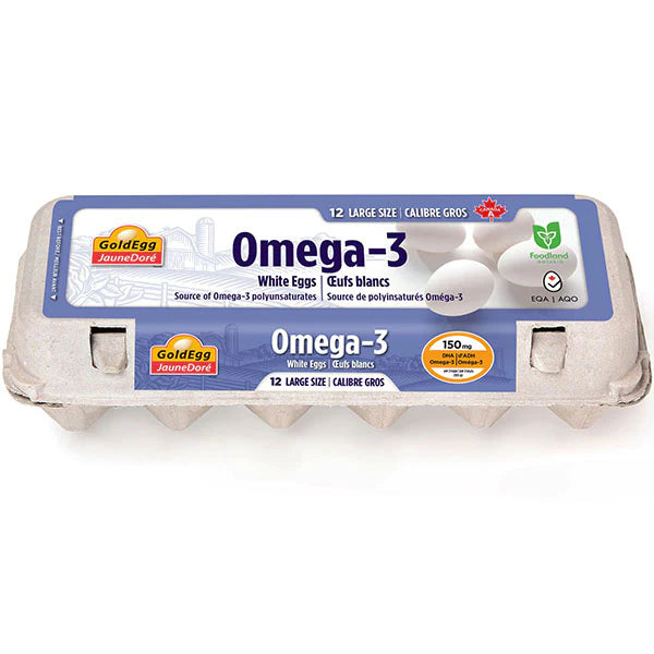Gold Egg - Omega 3 White Large Eggs - 12 Pack