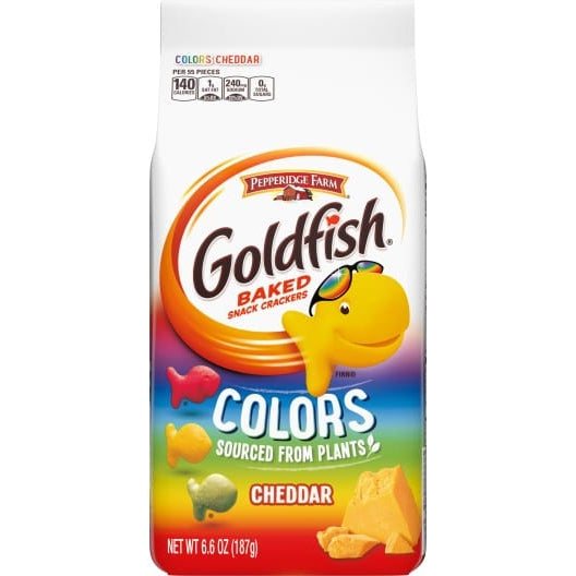 GoldFish - Cheddar Colors - 12 x 180g