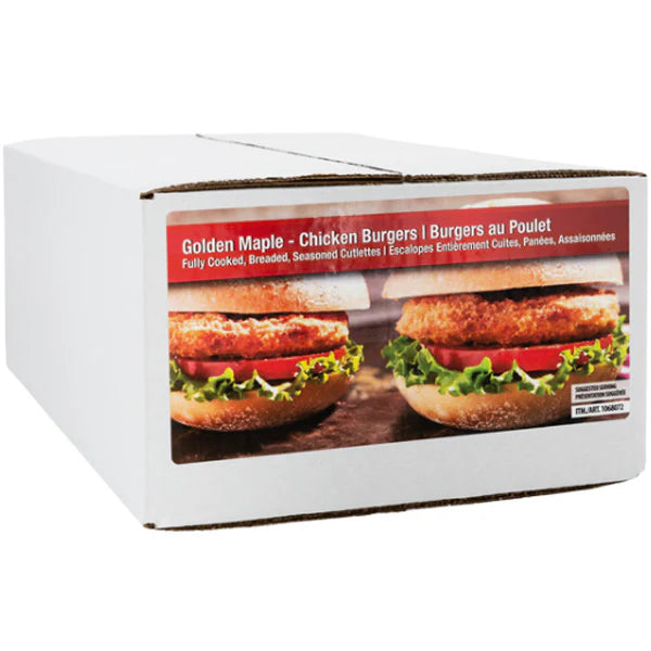 Golden Maple - Fully Cooked Crispy Chicken Burger - 2 x 2 Kg