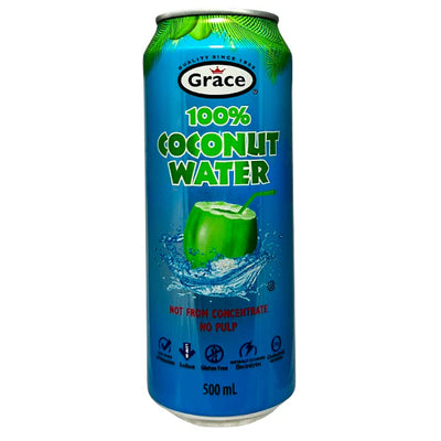 Grace - 100% Coconut Water Cans No Pulp - 12 x 500 ml