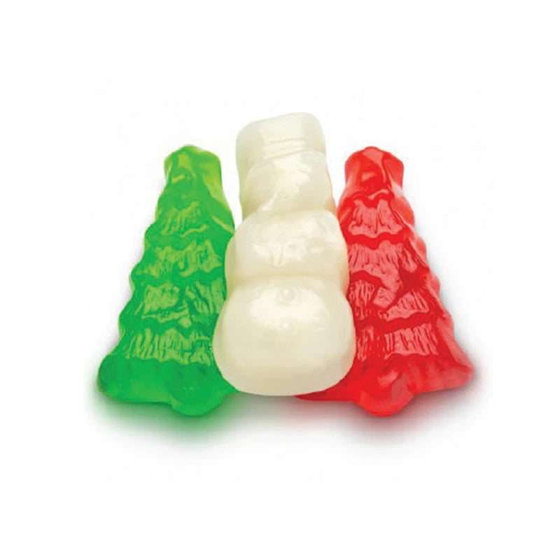 Gummy Snowmen and Christmas Trees, Bulk Christmas Candy - 20 Lbs