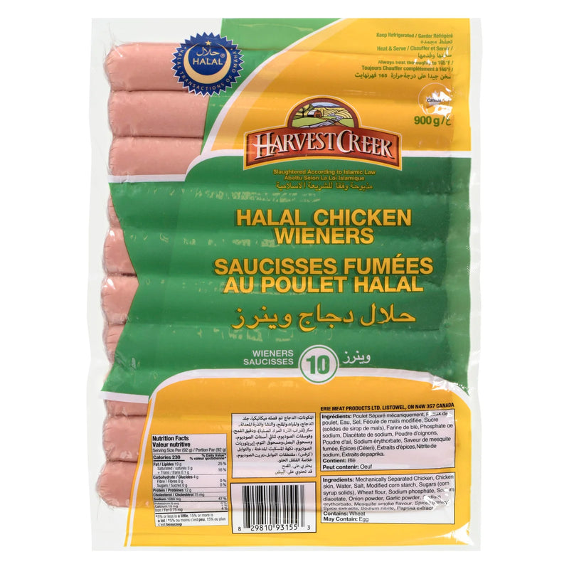Harvest Creek - Halal Chicken Wieners - 900 g