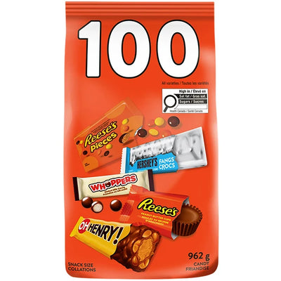 Hershey - Assorted Chocolate Snack Size 100 Count - 962 g