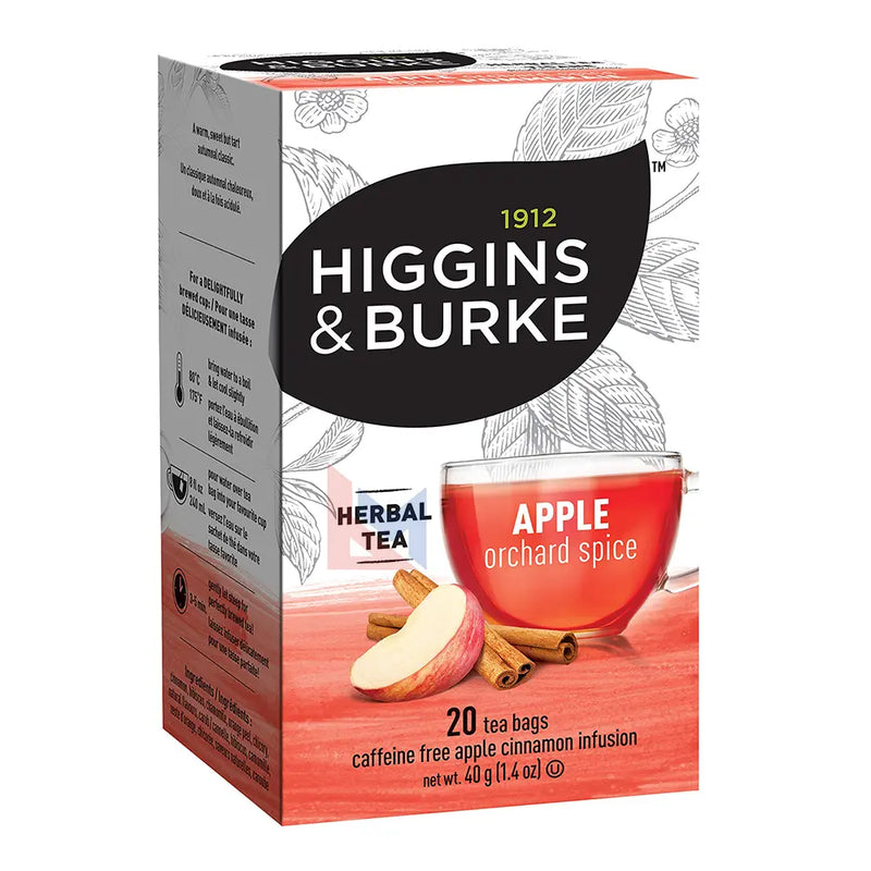 Higgins & Burke - Apple Cinnamon Herbal Tea Bags - 20/Pack
