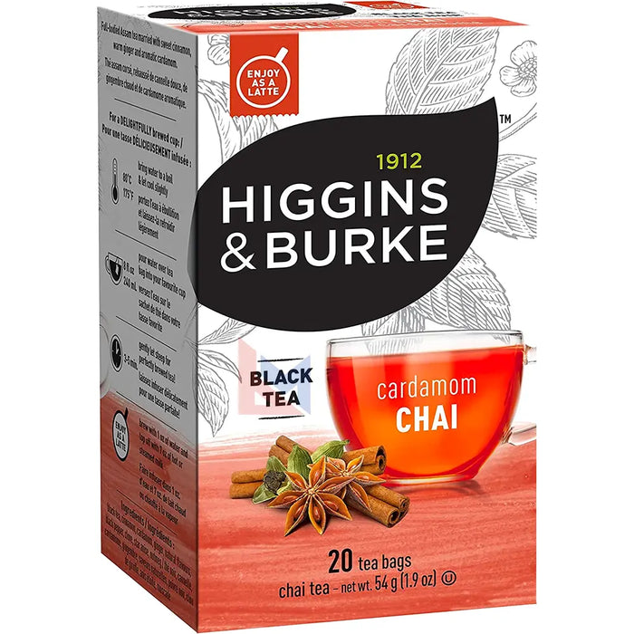 Higgins & Burke - Cardamom Chai Tea - 20/Pack