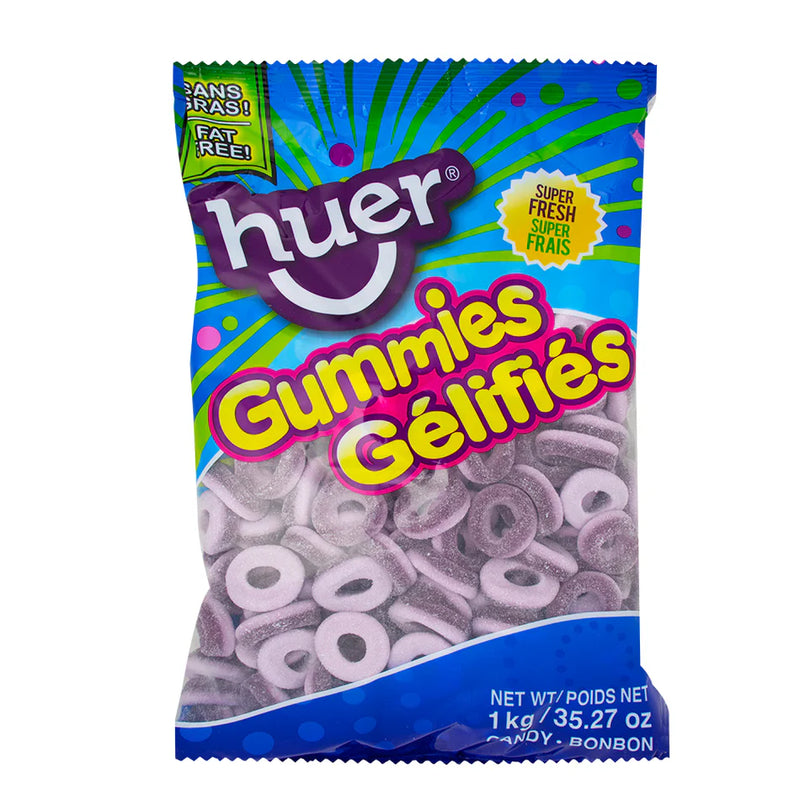 Huer - Sour Grape Rings Gummies - 1 Kg