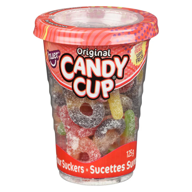 Huer - Sour Suckers Gummy Candy Cup - 24 x 125g