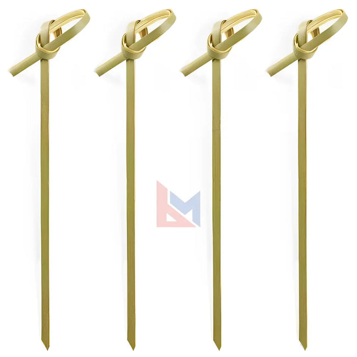 Hy Stix - 6" knotted Bamboo Pick Skewers - 100 / Pack