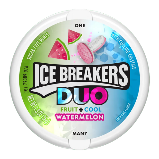 Ice Breakers - Duo Fruit & Cool Sugar Free Mints Watermelon - 8 x 36g