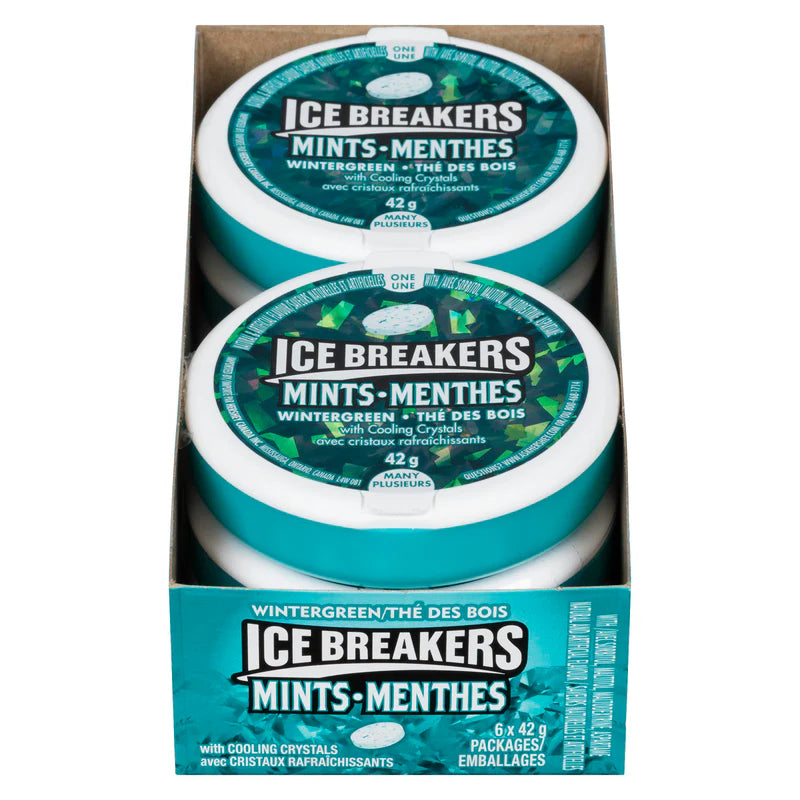Ice Breakers Wintergreen Sugar Free Mints 6 x 42g, Convenience Supplies ...