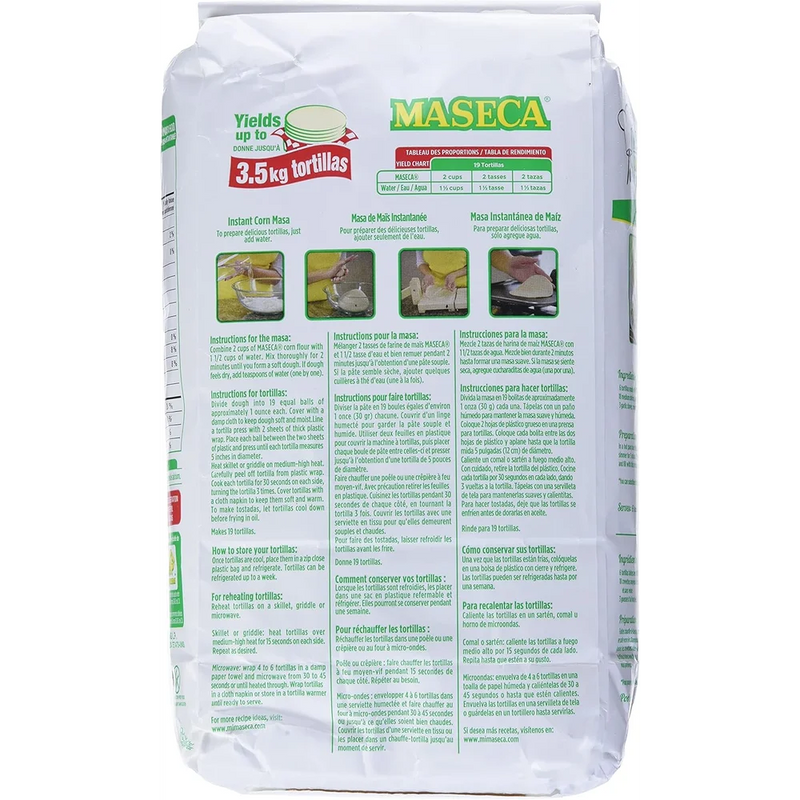 Instant Corn Masa Flour Gluten Free - 1.8 Kg