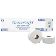 JRT650 - Jumbo 2 Ply Toilet Paper Roll 650' Mini JRT - 12/Case