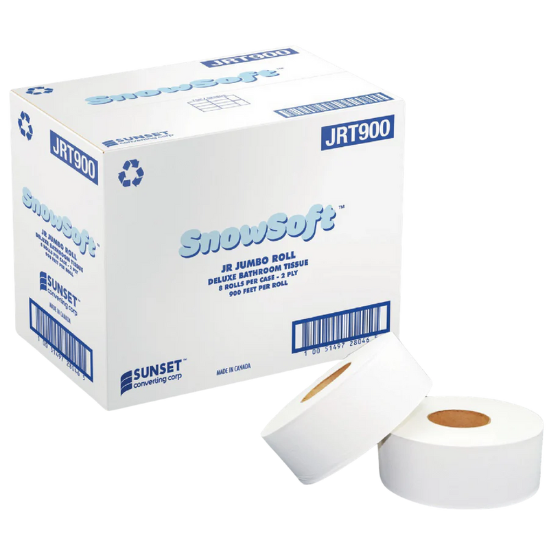 JRT900 - 2 Ply Jumbo Roll Tissue 900' - 8 Rolls