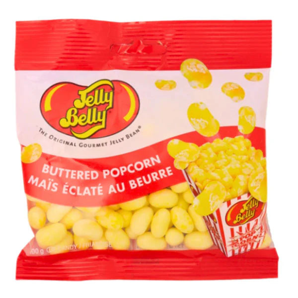 Jelly Belly - Buttered Popcorn Jelly Beans Candy - 12 x 100g