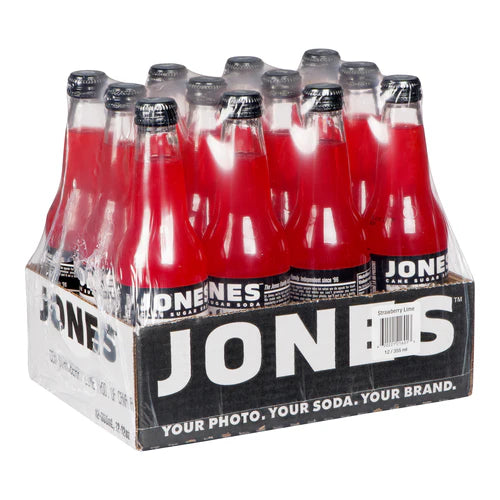 Jones Soda - Strawberry Lime Soda - 12 x 355 ml