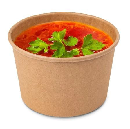 DURA - Envase de sopa de papel kraft de 16 oz - 500/caja