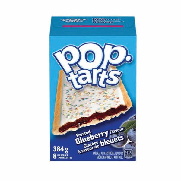 Kellogg's - Pop Tarts Frosted Blueberry Toaster Pastries - 6 x 384g