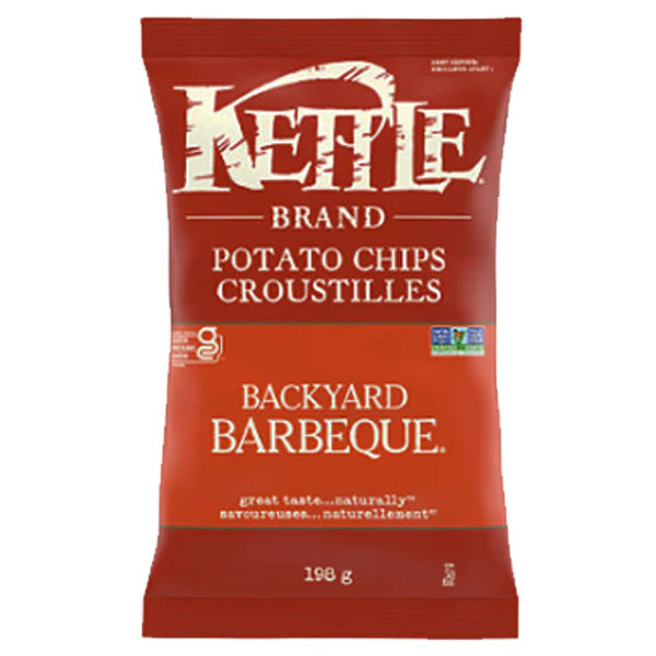 Kettle - Backyard BBQ Potato Chips - 12 x 198g