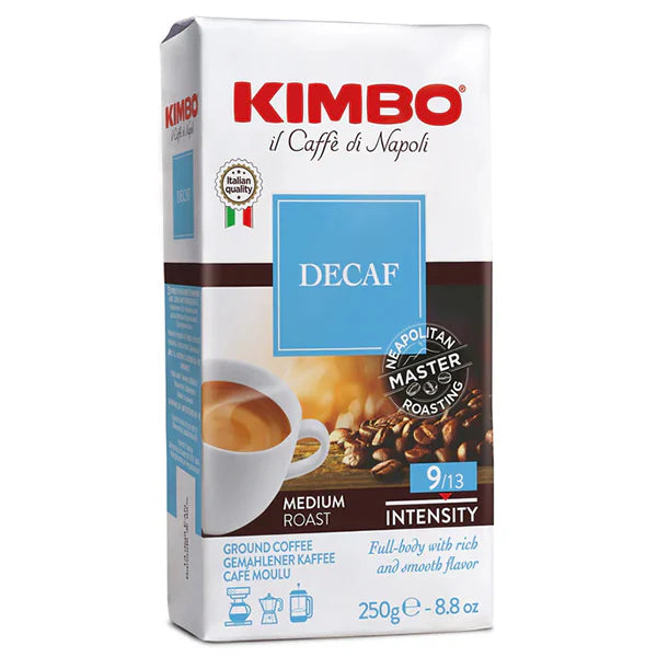 Kimbo - Decaf Medium Roast Ground Coffee - 250g