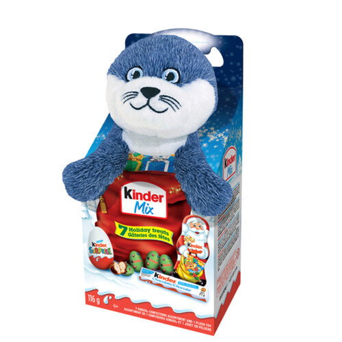 Kinder - Mix 7 Holiday Treats With Plush Toy Assorted Styles - 116g