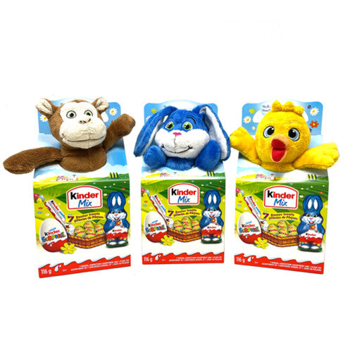 Kinder - Mix 7 Holiday Treats With Plush Toy Assorted Styles - 116g