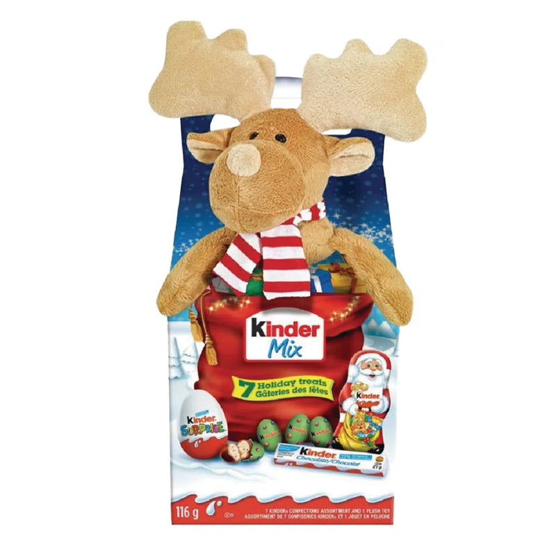 Kinder - Mix 7 Holiday Treats With Plush Toy Assorted Styles - 116g