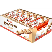 Kinder Bueno White Chocolate & Hazelnut Cream Bar - 20 x 39g