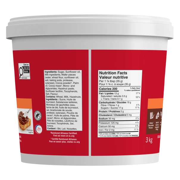 KitKat Spread - Chocolate Flavoured Spread With Wafer Pieces - 3 Kg