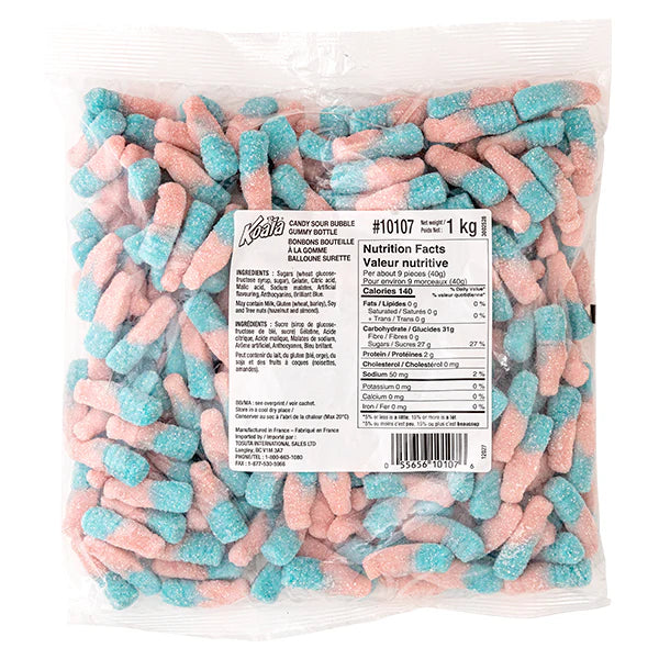 Koala - Sour Bubblegum Bottle Gummies - 1 Kg