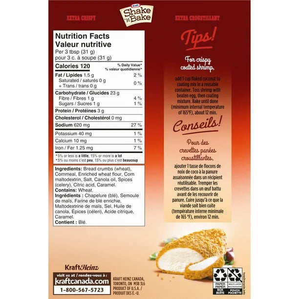Kraft Heinz - Shake n Bake Coating Mix Extra Crispy - 12 x 152g