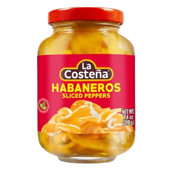 La Costena - Habaneros Sliced Peppers Glass Jar - 2 x 280ml