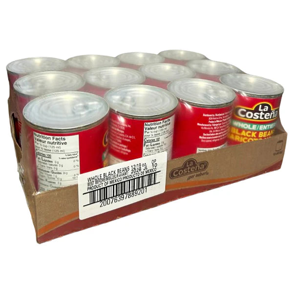 La Costena - Whole Black Beans - 12 x 528 ml